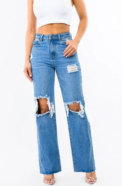 High Rise Wide Leg Jean