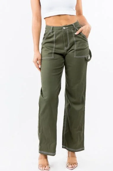 High Waist Carpenter Pants