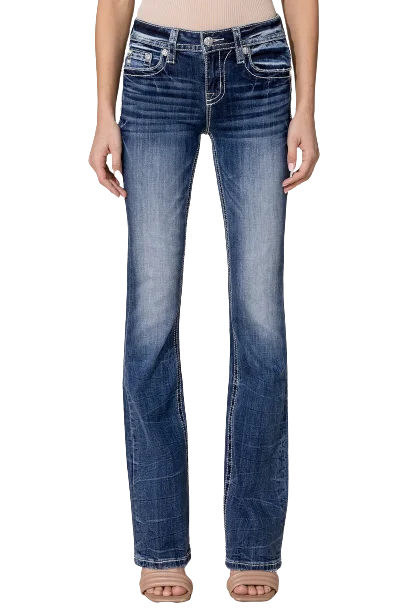 Miss Me Women's Lovely Cross Bootcut Jean