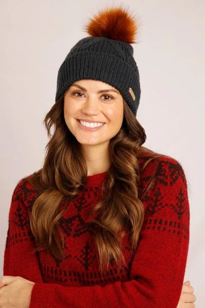 ALLIUM ECCO BOBBLE HAT  18811-NAVY