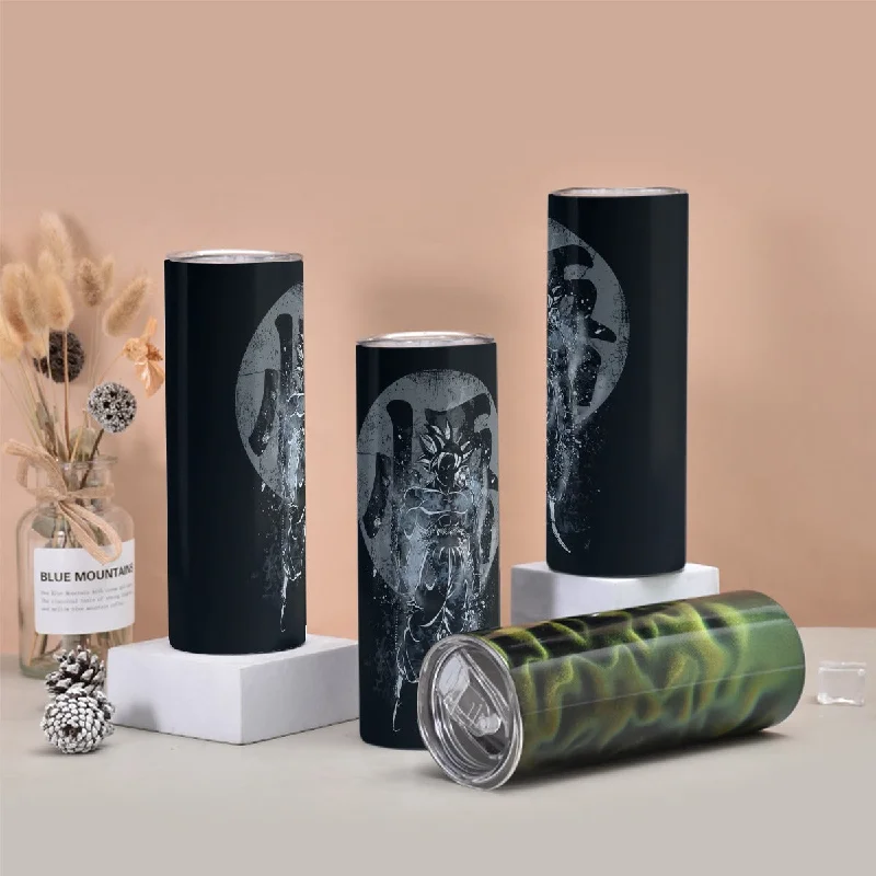 Goku Ultra Instinct Black Tumbler with twinkle surface