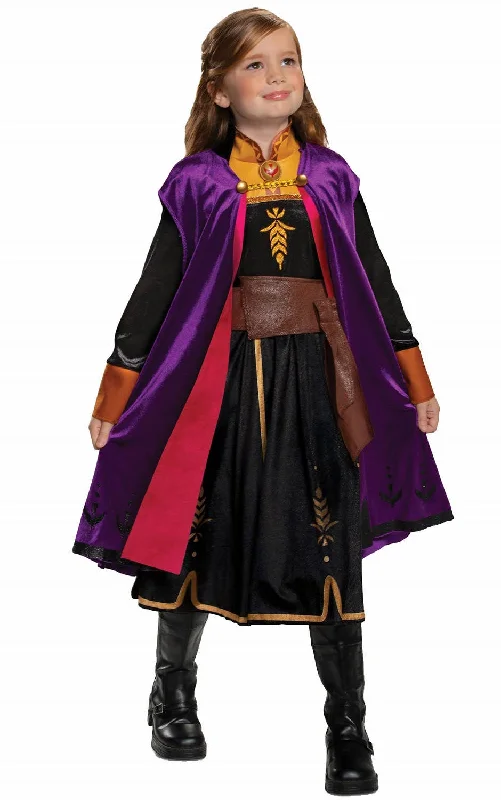 Deluxe Anna Girls Frozen 2 Fancy Dress Costume