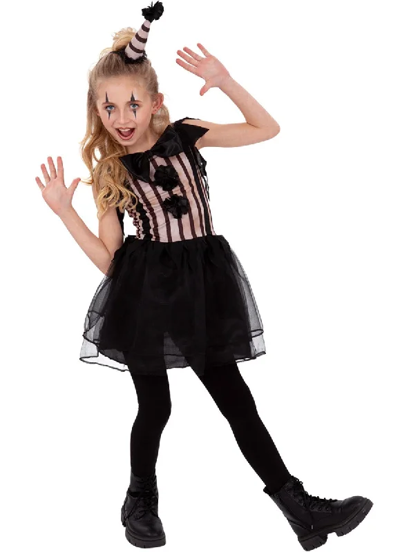 Dark Vintage Clown Girls Halloween Costume