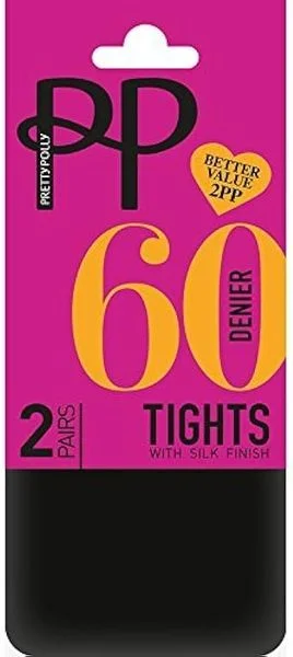 PRETTY POLLY  60 DENIER OPAQUE 2 PACK