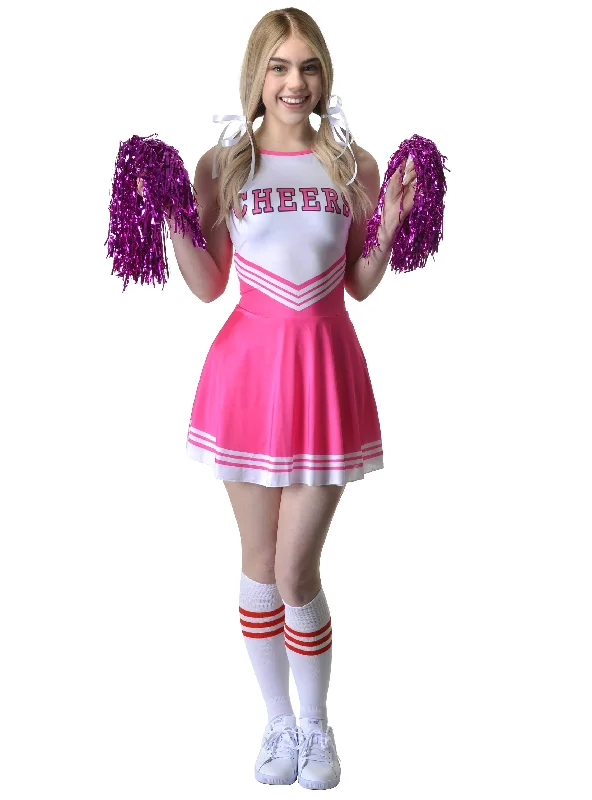Daring Pink Teen Girls Cheerleader Costume