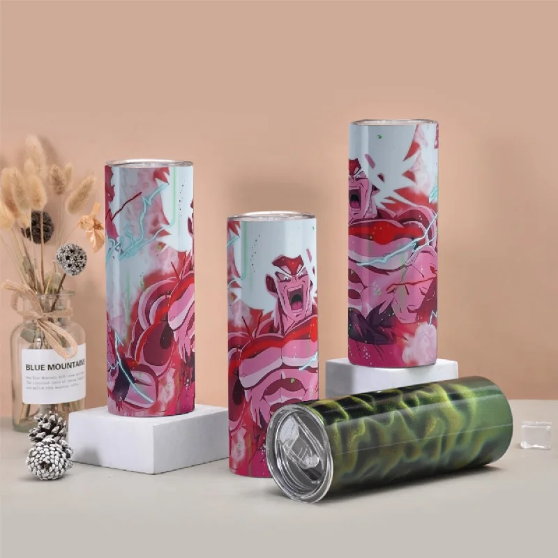 Goku Super Saiyan White Omni God Transformation Tumbler with twinkle surface
