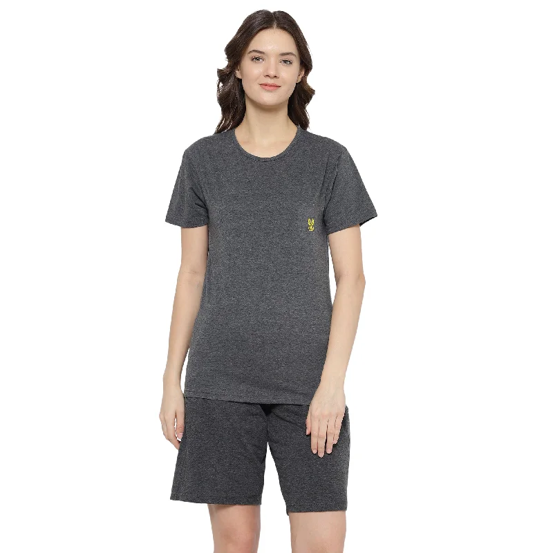Vimal Jonney Grey Women's Night Suit Sleeveless pajama sets