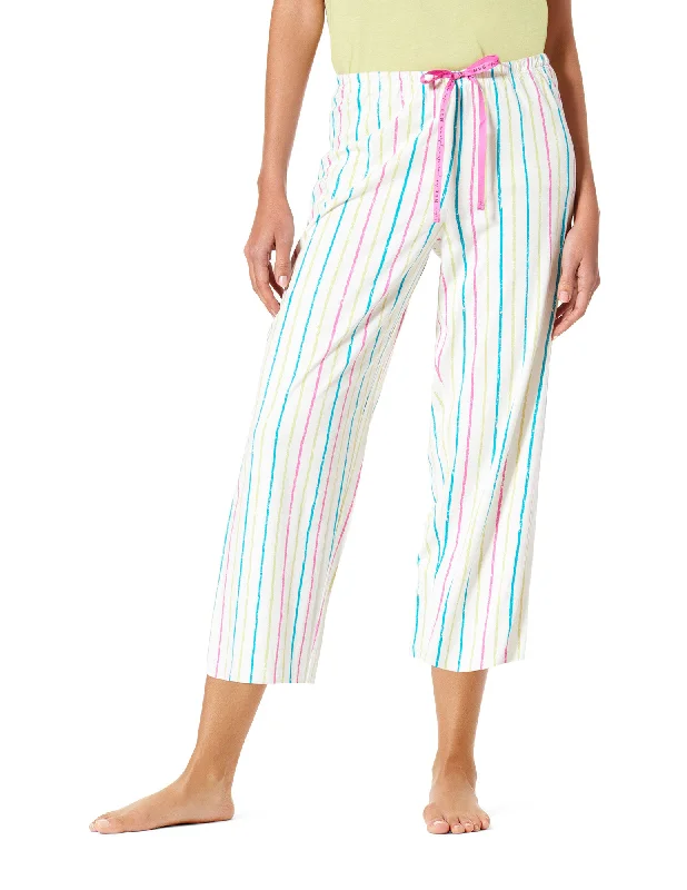 Well Worn Stripe Pajama Capri Pant Loungewear pajama sets