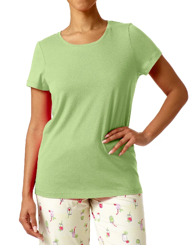 Short Sleeve Round Neck Sleep Tee Shirt Shorts pajama sets