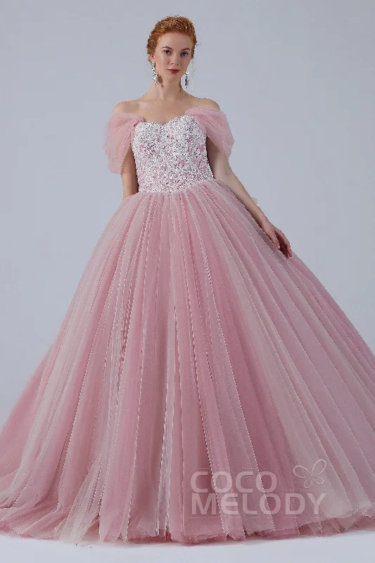 Ball Gown Court Train Tulle Wedding Dress CW2155 Wedding Dress Style
