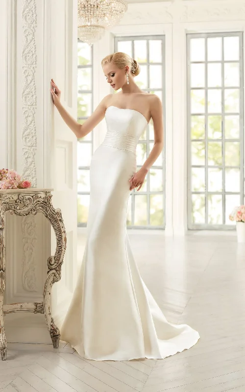Sheath Strapless Sleeveless Lace-Up Long Satin Wedding Dress-714453 Sleeveless Wedding Dress Sheath Strapless Sleeveless Lace-Up Long Satin Wedding Dress-714453 Sleeveless Wedding Dress
