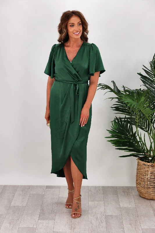 Celebration by Shine On Shona Midi Dress Green Best midi dresses for plus size