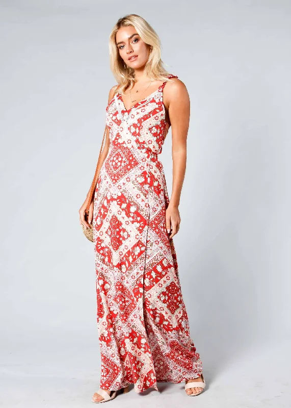 Feels Like Summer Maxi Dress - Red Paisley Festival maxi dresses