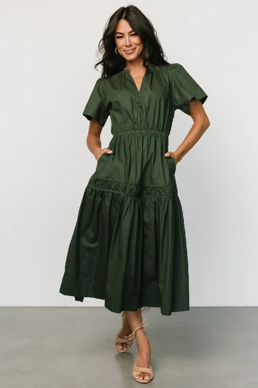 Jerrah Midi Dress | Deep Green H&M midi dresses