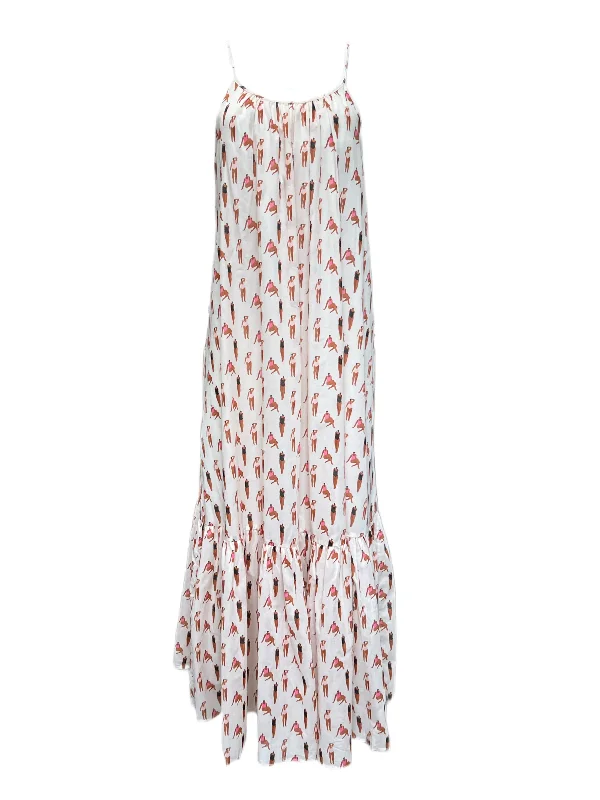 Marella By Max Mara Women's Pink Girl Cotton Maxi Dress Size 12 NWT Boohoo maxi dresses