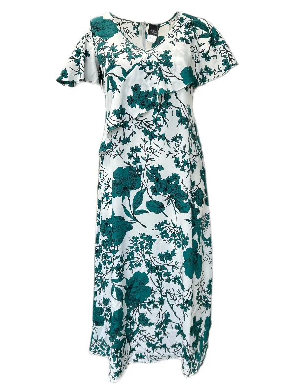 Marina Rinaldi Women's Green Devon Floral Printed Maxi Dress Size 8W/17 NWT Stretchy maxi dresses