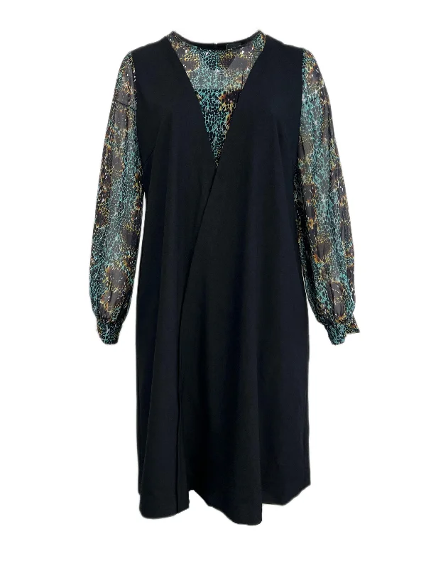 Marina Rinaldi Women's Nero Dolce Long Sleeve Shift Dress NWT Boho maxi dresses