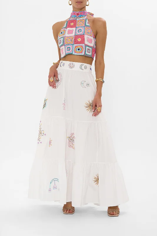 CROCHET HALTER TIE BACK TOP RAINBOW ROADS Winter unclassified dresses