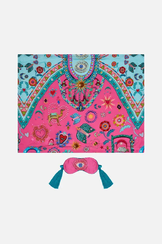 EYE MASK WITH TASSELS AND PILLOW CASE RAINBOW ROADS Bright color unclassified dresses