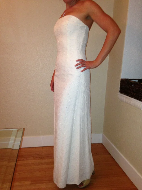 Jessica McClintock Sheath Strapless Gown Cotton unclassified dresses