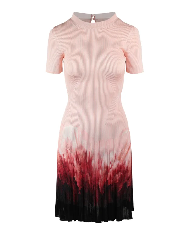 Ombré Print Knit Dress Stretchy unclassified dresses