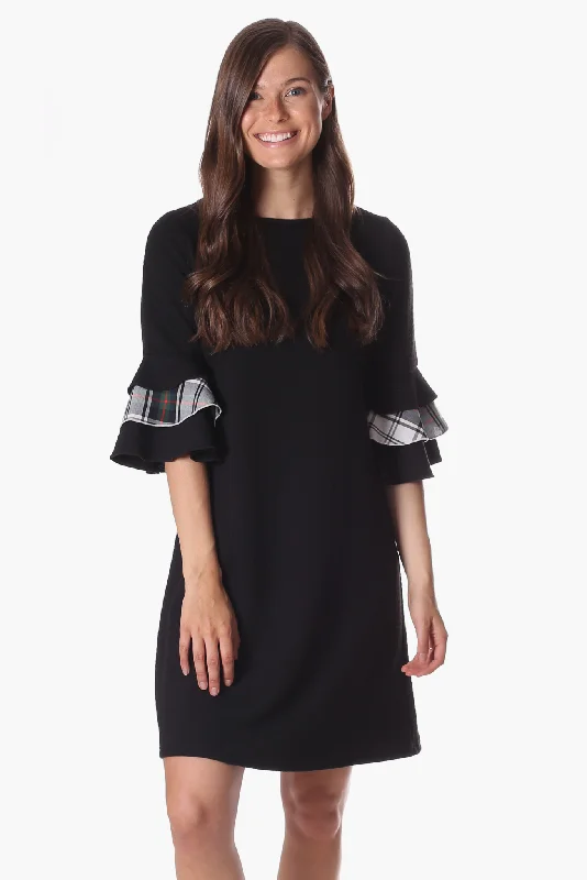 Rawlings Dress in Black Star with Plaid Popular unclassified dresses