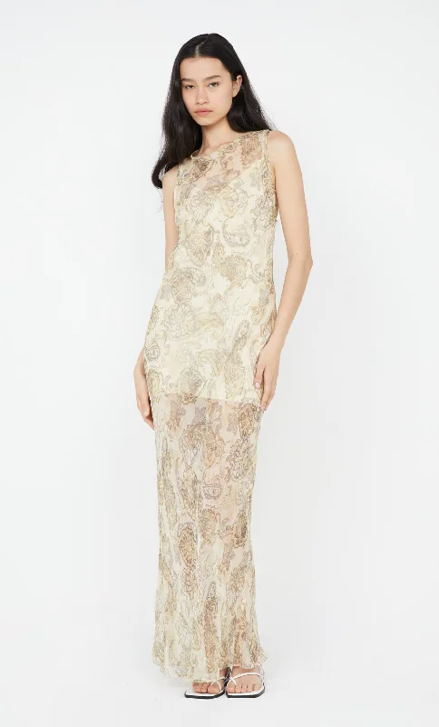 SHYLA BOAT NECK DRESS - FADED PAISLEY Preppy unclassified dresses