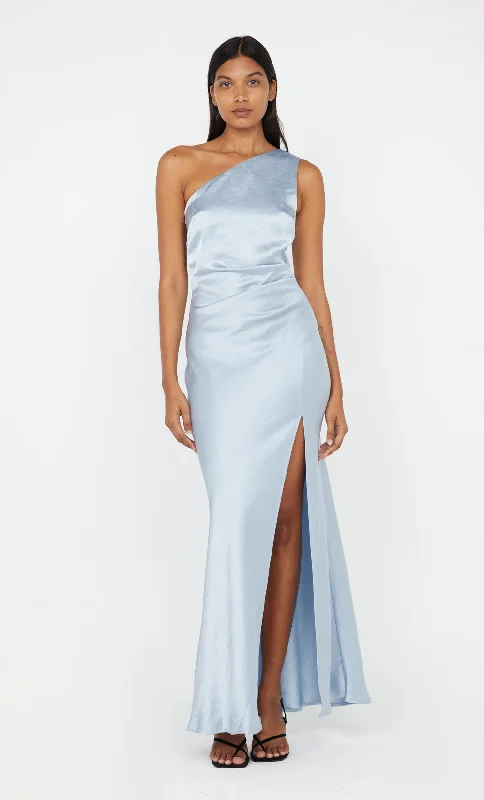 THE DREAMER ASYM DRESS - DUSTY BLUE Floral unclassified dresses